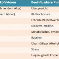 Risikofaktoren hinsichtlich Herz-Kreislauf-Erkrankungen